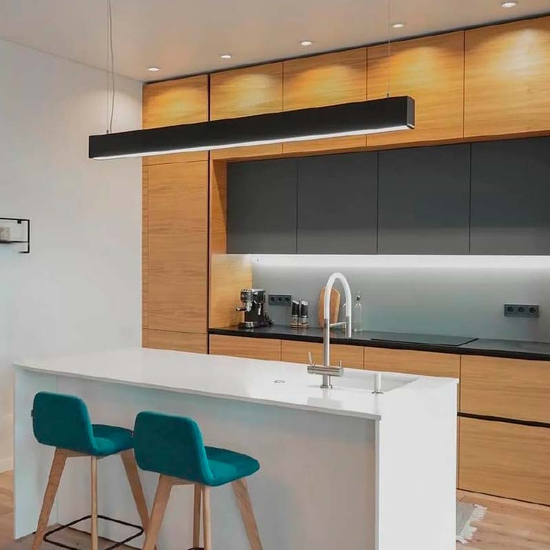 Прямая кухня с островом